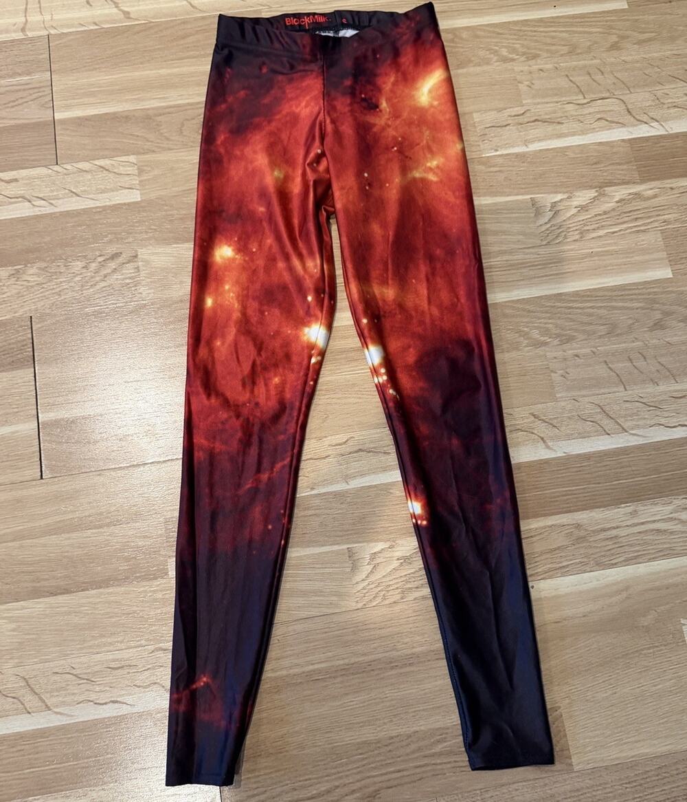 Black Milk Size Small Red and Orange Rare Museum Lava Leggings